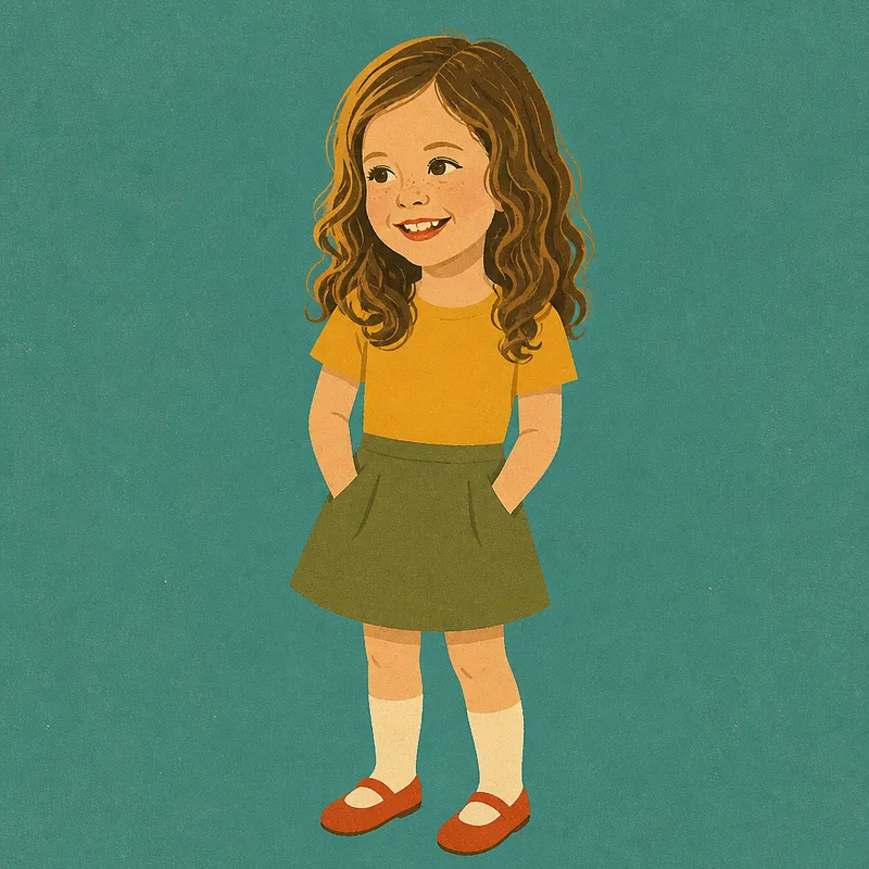 Lena as a character in the Mid-Century style