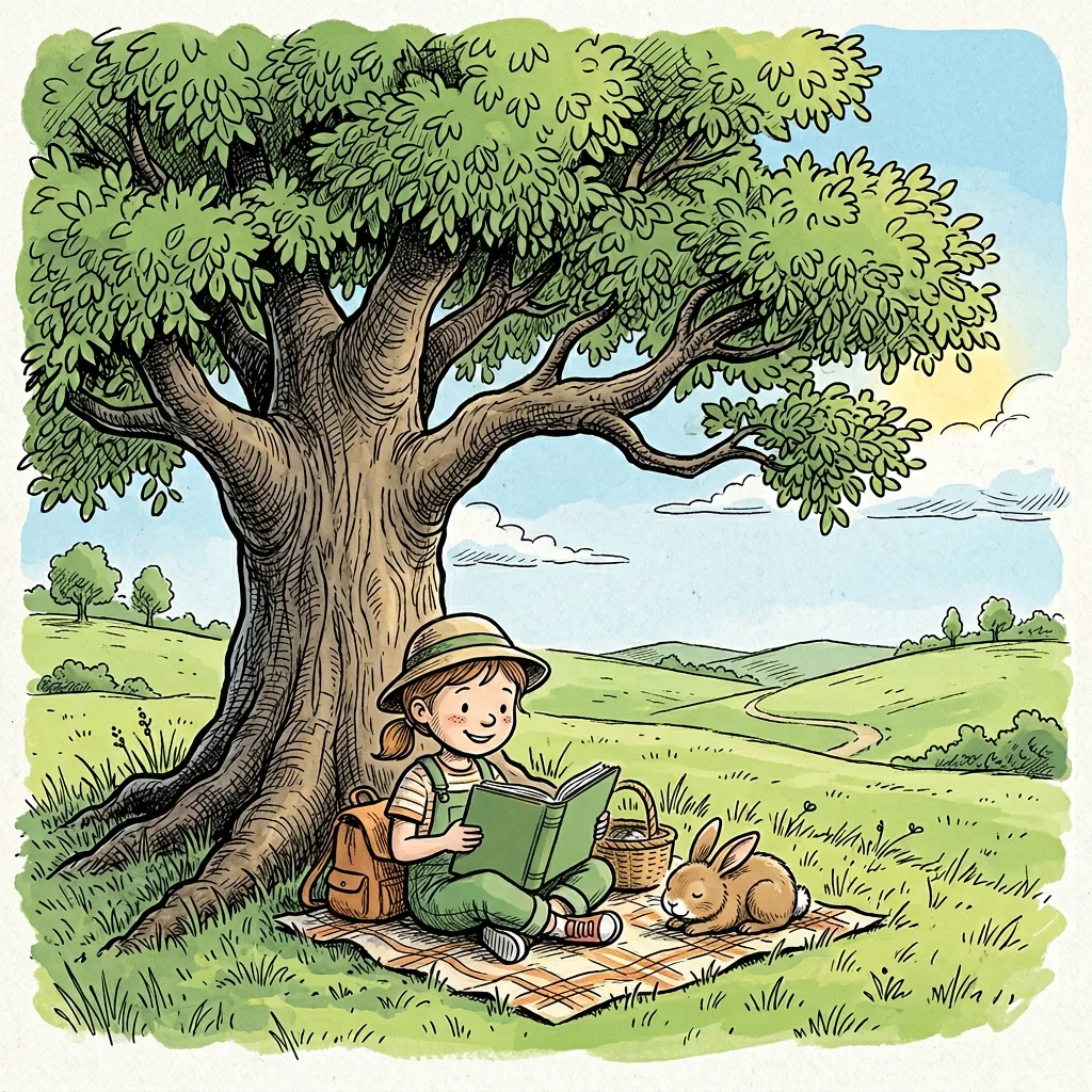 An example illustration in the Pen and Ink style